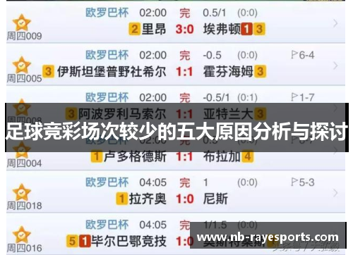 足球竞彩场次较少的五大原因分析与探讨 足球竞彩场次较少的五大原因分析与探讨